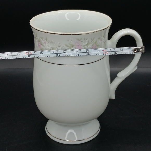 GLA Maria Fine China Japan Sugar Bowl W/Lid And Creamer White & Rose Floral - Picture 2 of 16